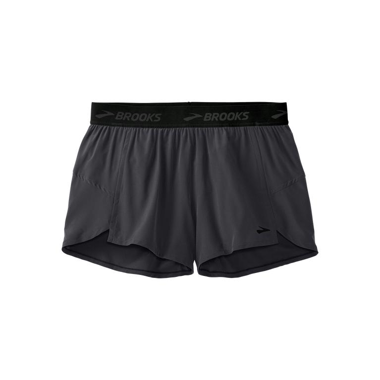 Brooks Chaser 3 Running Shorts - Women's - Asphalt/DarkGey (19327-RWLJ)